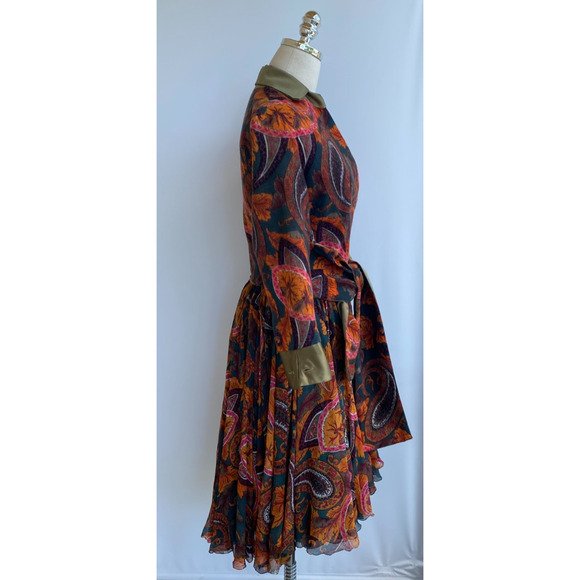 EDOARDO ROCHA Haute Couture Jacket Skirt Suit Two-Piece Set Wool Silk US 4/6 - Picture 8 of 16